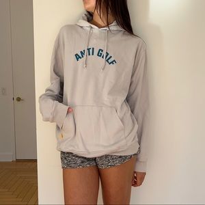 Golf “anti-golf” grey hoodie